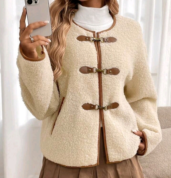 Outdoor Hiking Sports Casual Retro Thickened Fleece Jacket For Women